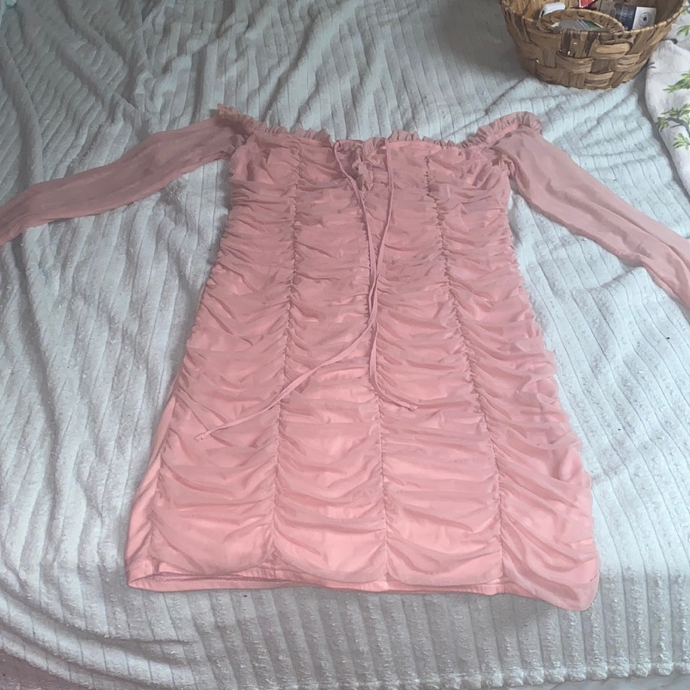 Mesh off shoulder dress NWOT